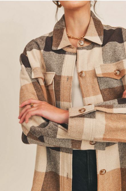 Parker Shacket in Brown