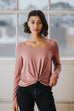 Becca Knot Top in Mauve