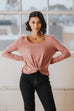 Becca Knot Top in Mauve