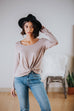 Becca Knot Top in Taupe