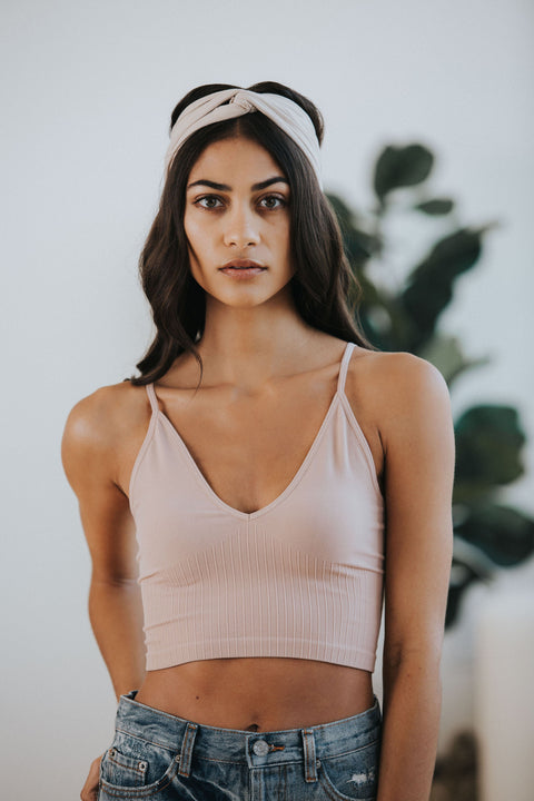 Tatum Cropped Cami in Dusty Rose