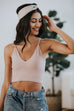 Tatum Cropped Cami in Dusty Rose