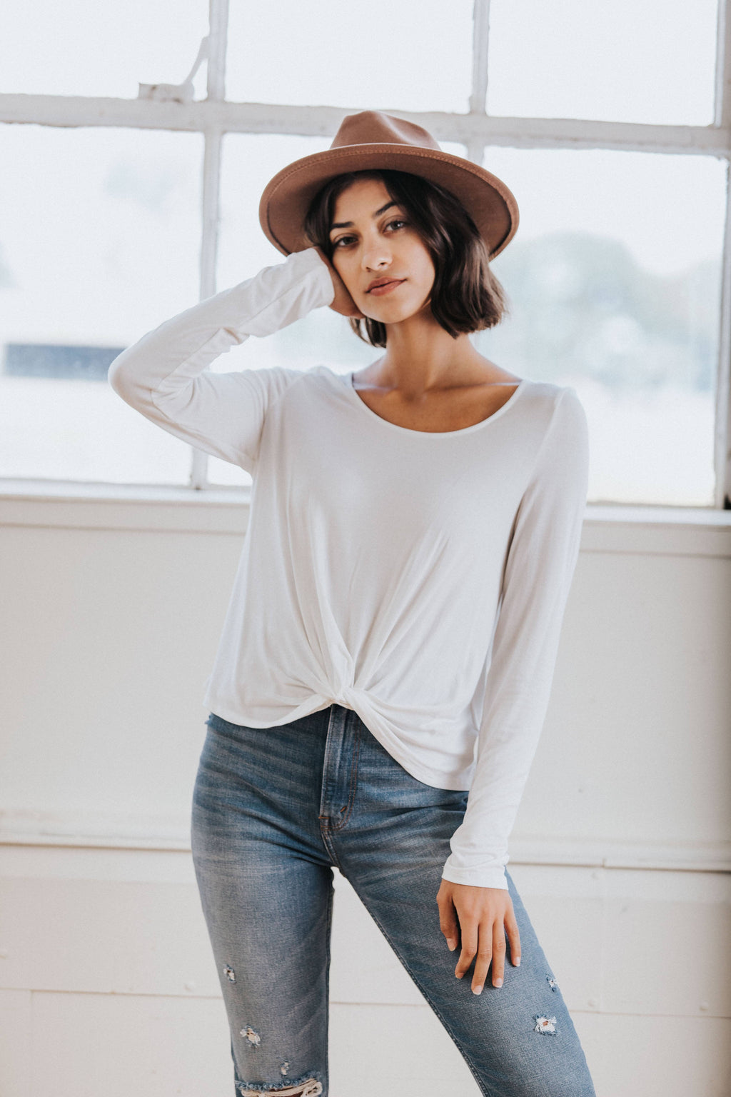 Becca Knot Top in White