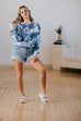 Marissa Tie Dye Sweatshirt in Navy