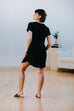 Kat T-Shirt Dress in Black