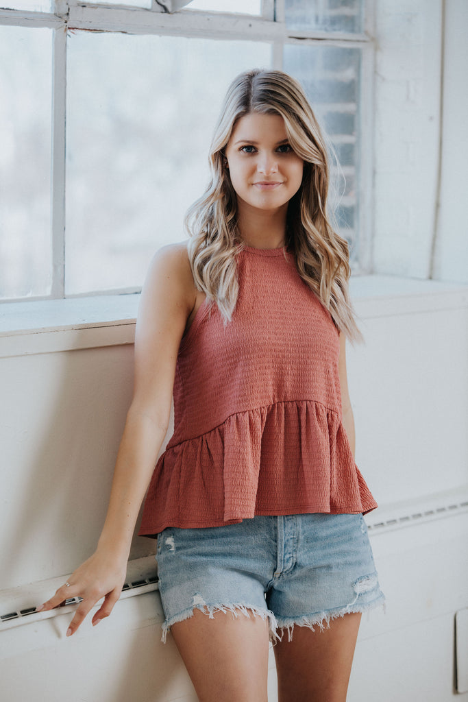 Midge Tank in Rose